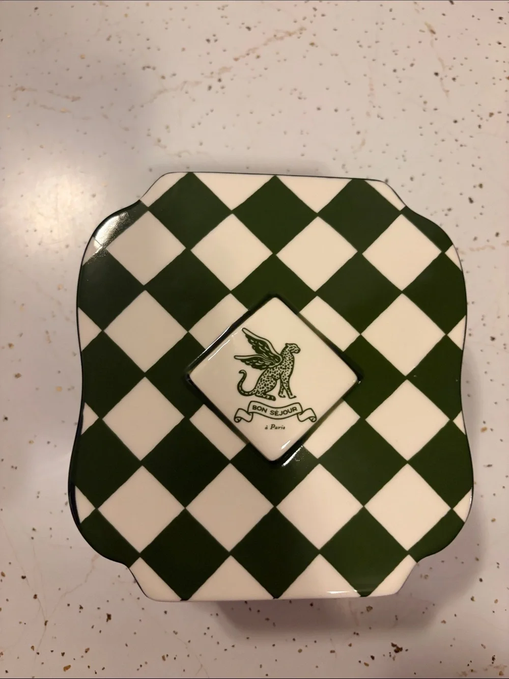 NWOT Anthropologie Hotel Checkered Ceramic Vase